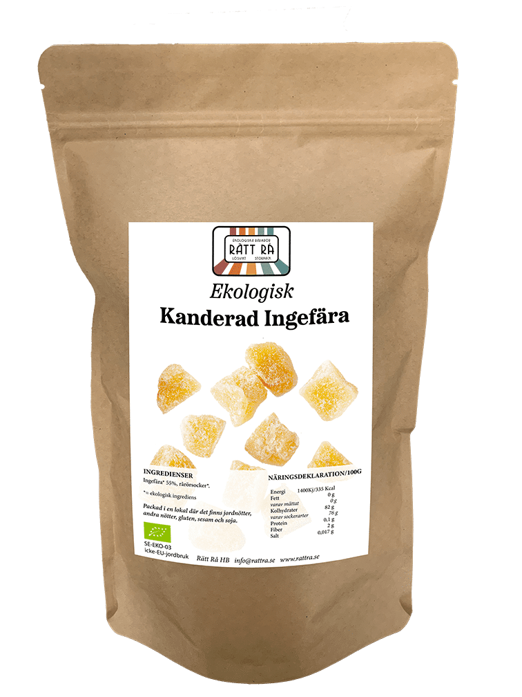 Ekologisk kanderad ingefära 500 g