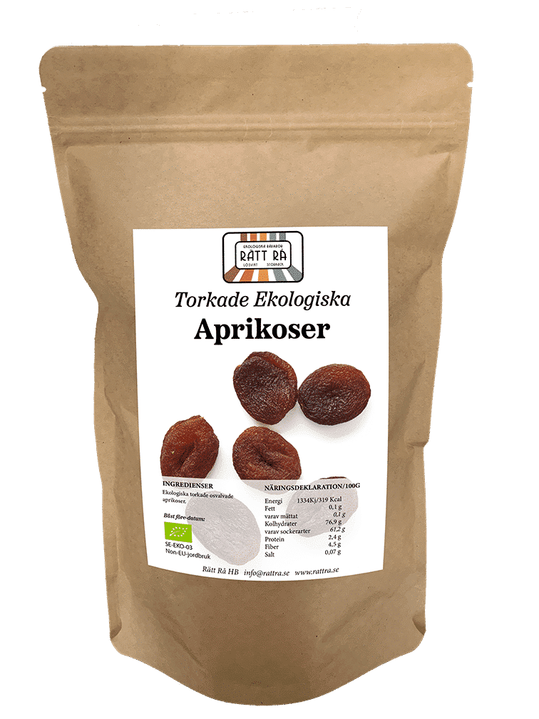 Ekologiska aprikoser 500 g