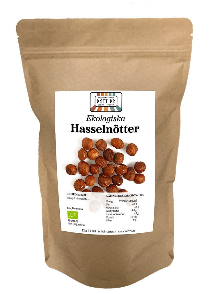 Ekologiska hasselnötter 500 g