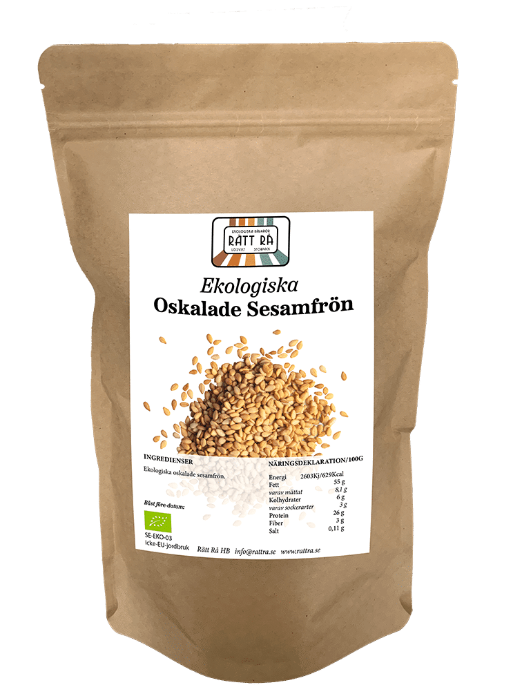Ekologiska oskalade sesamfrön 500 g