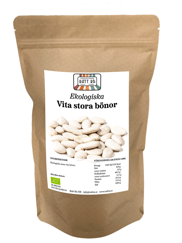 Ekologiska stora vita bönor 1 kg