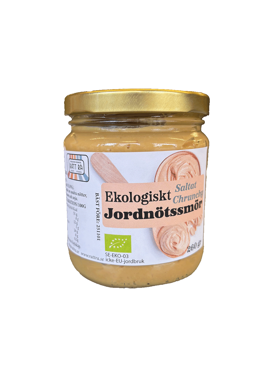 Jordnötssmör crunchy 260 g EKO